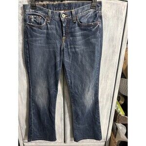 Lucky brand boot cut distressed denim jeans size 8 grunge Y2K